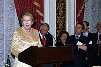Lady Thatcher Addressing the Atlantic Bridge Reception in New York May 2003